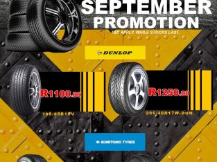 Save on Dunlop, Sumitomo Tyres & Willard Batteries.