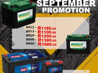 Save on Dunlop, Sumitomo Tyres & Willard Batteries.