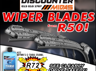 See Clearly & Drive Safe! Get Wiper Blades from ONLY R50!