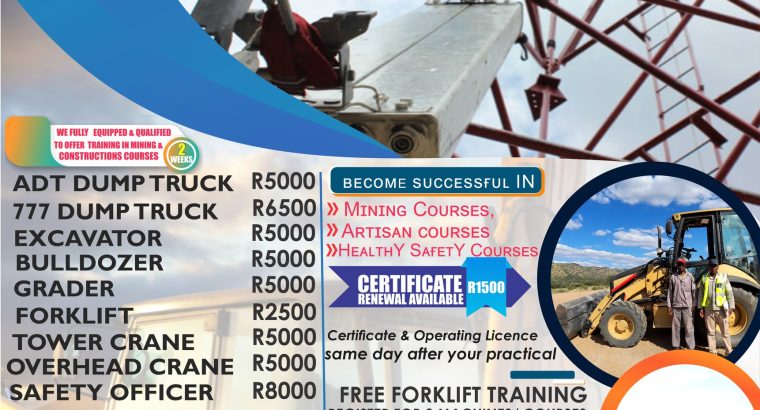 DUMP TRUCK,EXCAVATOR,LHDSCOOP,F.E.L,TLB TRAINING 0610537016