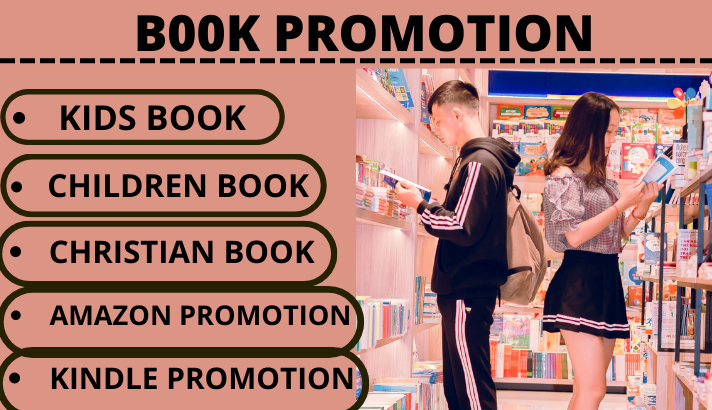 I will advertise your amazon book, kid, christian book and kindle