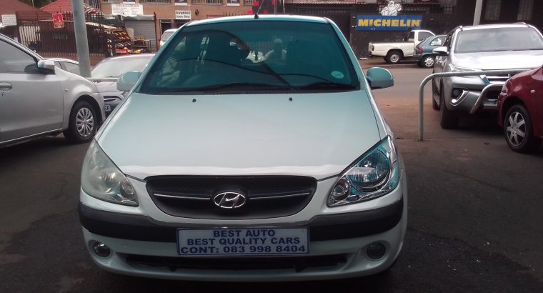 2010 Hyundai Getz 1.4 Engine Capacity with Manuel Transmission, C
