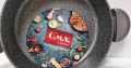 28CM NON STICK GRANITE LOW CASSEROLE