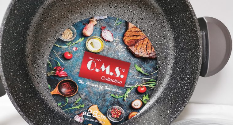 28CM NON STICK GRANITE LOW CASSEROLE