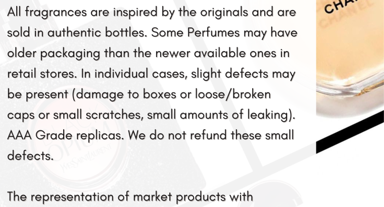 Designer perfumes – at a fraction of the cost!