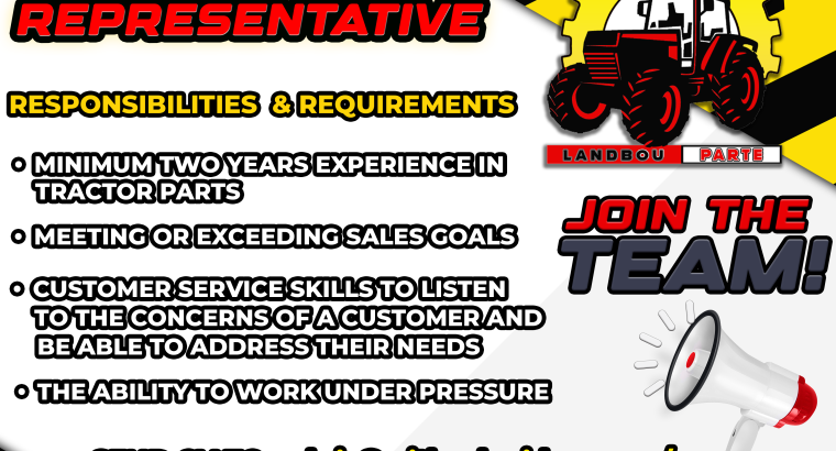 We’re Hiring! 😁🚜 Join the team!