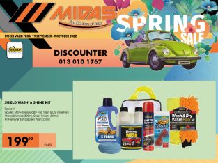 Get Shield Wash n Shine Kit for ONLY R199.00 at Discounter Midas!