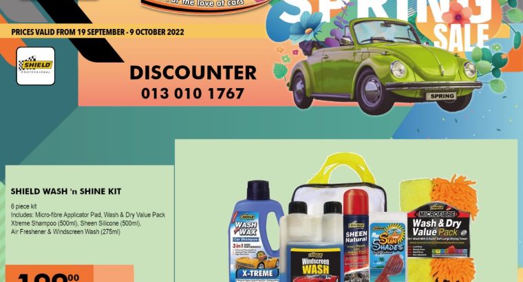 Get Shield Wash n Shine Kit for ONLY R199.00 at Discounter Midas!
