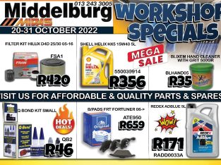 Middelburg Midas Workshop Specials 20-31 October 2022