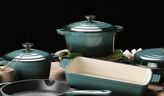 7 piece cast iron cookware set