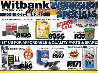 Witbank Midas Workshop Specials 20-31 October 2022