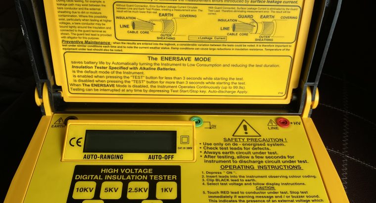 HellermanTyton-TopTronic HV Insulation Tester-BRAND NEW IN BOX