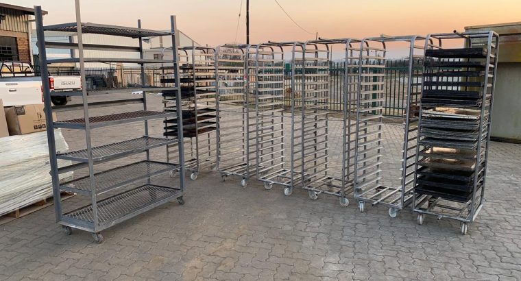 Trolley, 18 tier, for 18x bakery trays