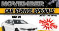 CAR SERVICE SPECIALS!