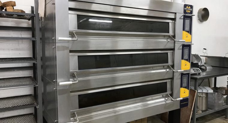 Deck Oven, MACADAMS, ARTISAN, 3-Deck, 3-Pan, Steam Oven