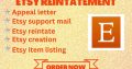 I will do etsy reinstatement reinstate appeal ebay suspension