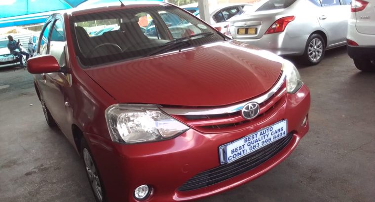 2013 Toyota Etios 1,.5 Engine Capacity Sedan with Manuel Transmis