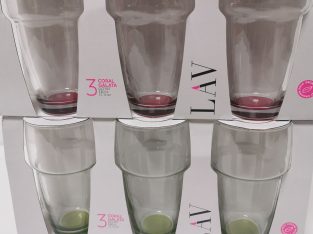 LAV Adora 6-Piece Colored Bottom Drinking Glasses