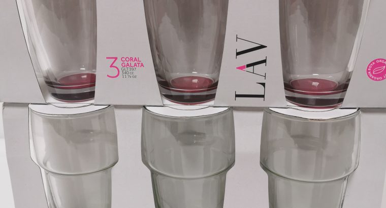 LAV Adora 6-Piece Colored Bottom Drinking Glasses