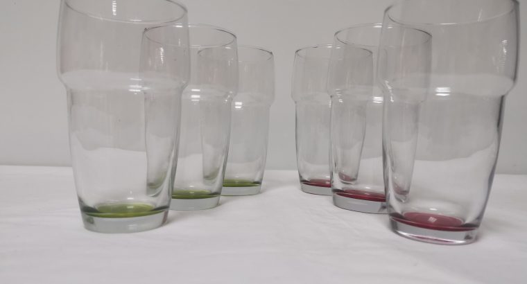 LAV Adora 6-Piece Colored Bottom Drinking Glasses