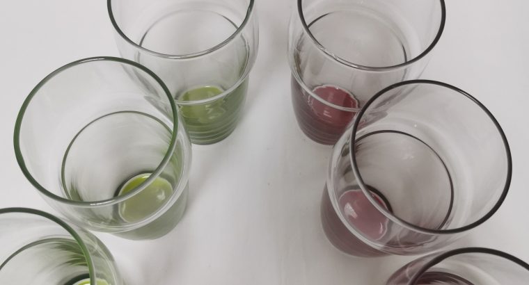 LAV Adora 6-Piece Colored Bottom Drinking Glasses
