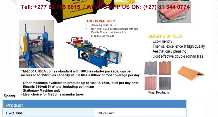 Roof Tile Making Machine For Sale