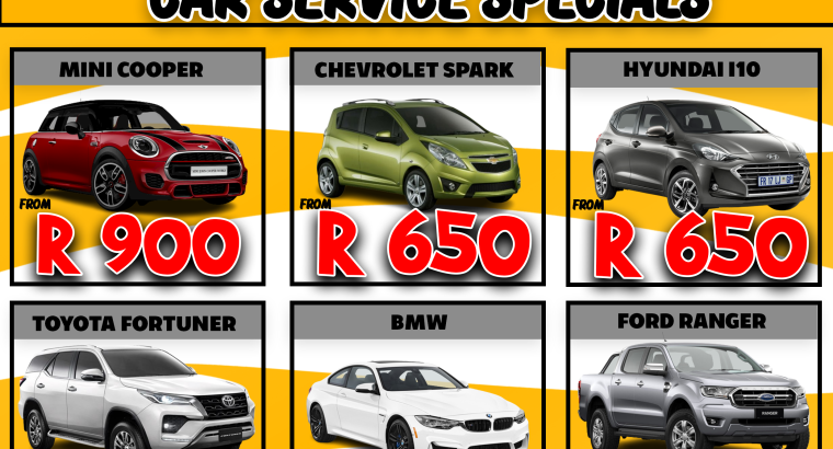 CAR SERVICE SPECIALS!