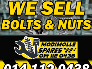 We sell bolts & nuts at Modimolle Spares! 🔩