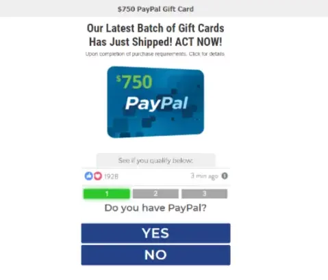 Grab a chance to win $750 Paypal Gift card