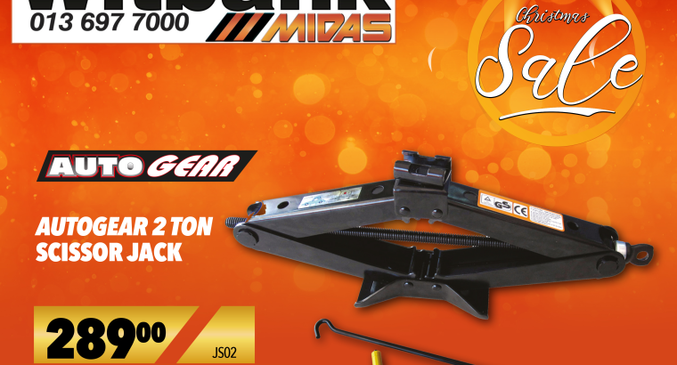 Autogear 2 Ton Scissor Jack for ONLY R289.00 at Witbank Midas!