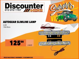 Autogear Slimline Lamp ONLY R125.00 at Discounter Midas!