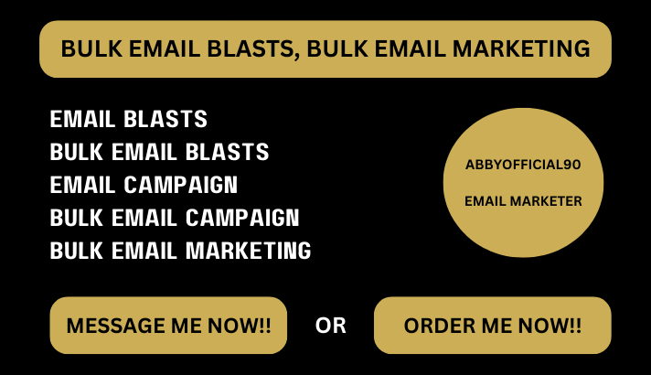 I will send bulk email blast, send mass emails, blast bulk emails