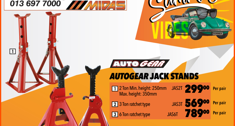 Summer Sale at Midas Witbank! Save on Autogear Jack Stands!