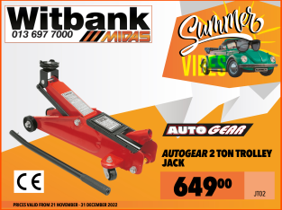 Get this Autogear 2 Ton Trolley Jack for ONLY R649.00!