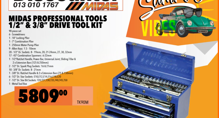 Midas Professional Tools Tool Kit ONLY R5809.00!