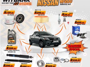 SAVE BIG on Nissan NP200 service kit/ parts at Witbank Midas!