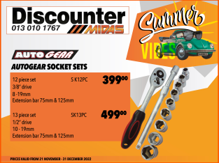 Save Big this summer on these Autogear Socket Sets!