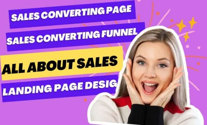 I will build sales funnel, sales page, click funnel, landing page