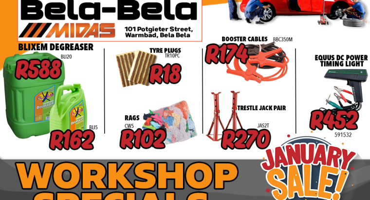 Workshop Special 4-18 January 2023 Bela Bela Midas!