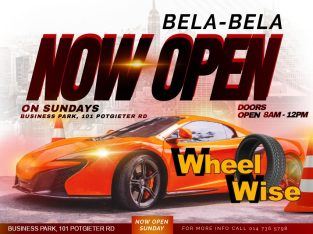 Wheel Wise Bela-Bela NOW OPEN ON SUNDAYS 8AM-12PM