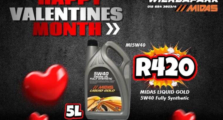 Get Midas Liquid Gold 5W40 for ONLY R420!