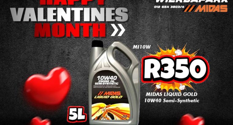 Get Midas Liquid Gold 10W40 for ONLY R350!