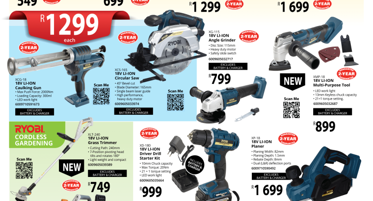 Ryobi’s Back to Work Deals at Midas East-Lynne!