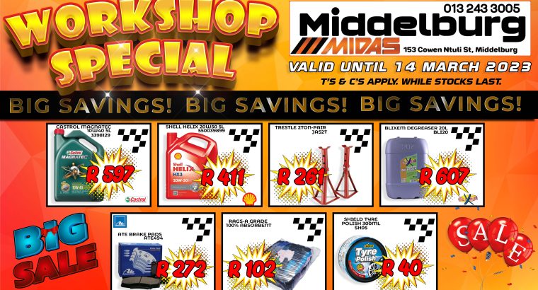 Middelburg Midas Workshop Special 27 February – 14 March 2023
