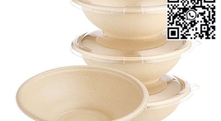24 OZ food bowl disposable bagasse sugarcane take away bowl