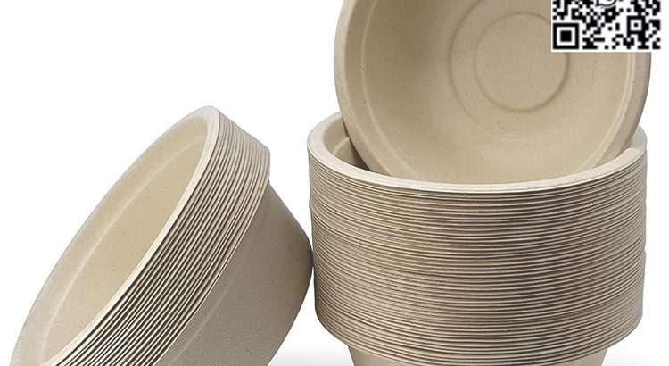 32 OZ take out bowl disposable sugarcane bagasse salad bowl