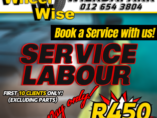 Book a service with us! Service Labour ONLY R450!