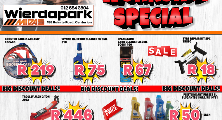 Wierdapark Midas Workshop Special valid until 30 April 2023