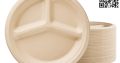 6 7 9 10 inches disposable sugarcane bagasse round plate
