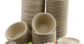 2-4 OZ disposable sugarcane bagasse chili soy sauce cup with lid